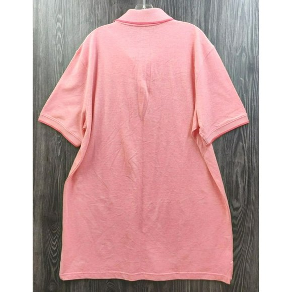 The Foundry Supply Co Men's Size XLT 1/4 Button Up Polo Shirt 100% Cotton Pink - Picture 2 of 8